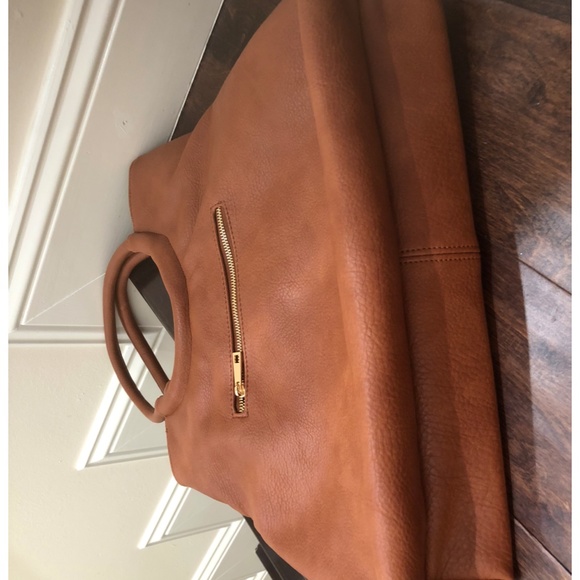 Brand new, softest, brown faux leather tote bag. - Picture 6 of 6